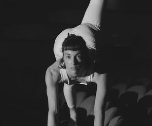 Person performing a deep, gentle stretch.